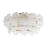 Floral Glass Ceiling Lamp with Fan | OROA