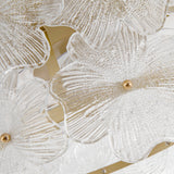 Floral Glass Ceiling Lamp with Fan | OROA