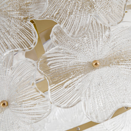 Floral Glass Ceiling Lamp with Fan - OROA - view 7