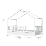 Full House Bed with Drawers | OROA Kids