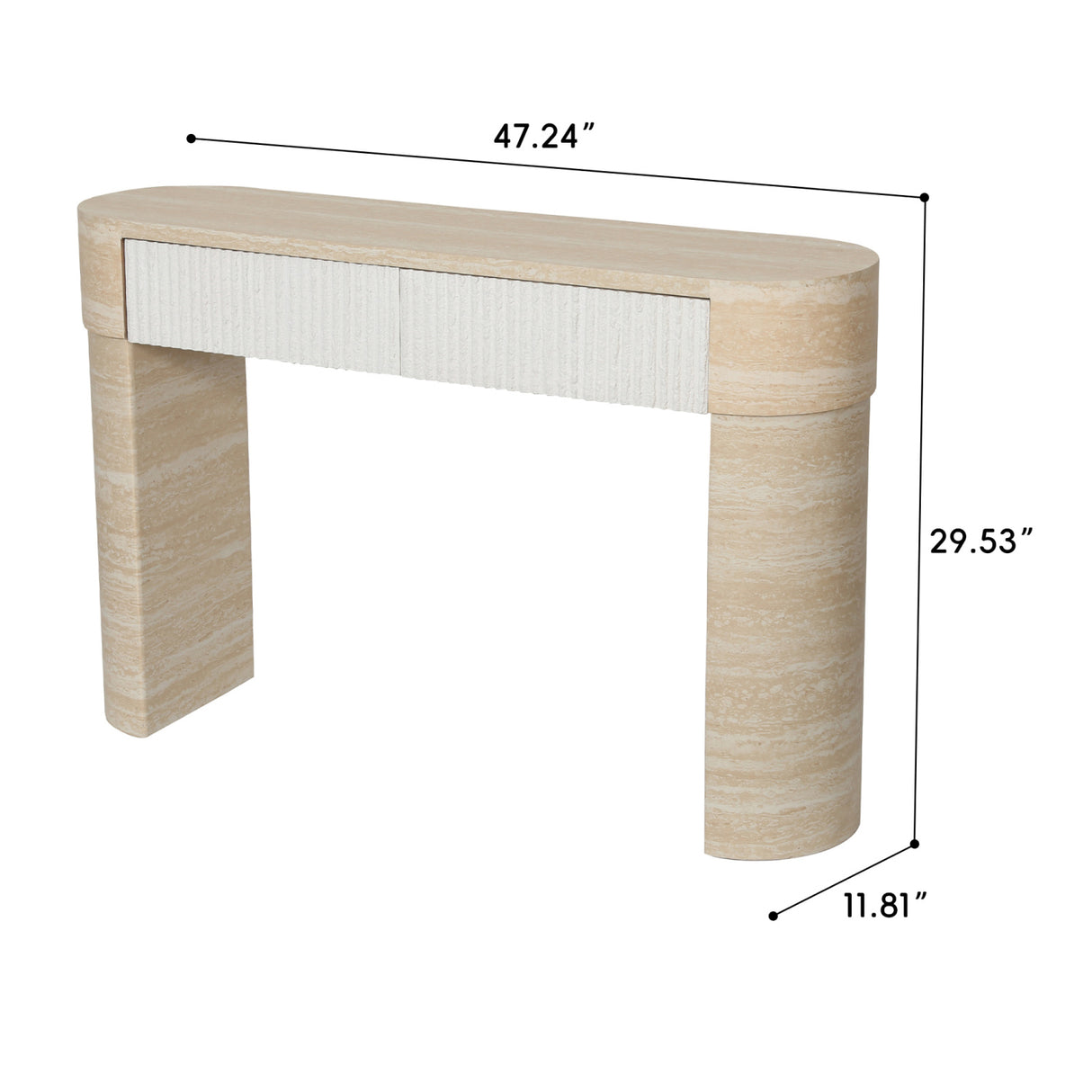 Modern Beige Console Table | OROA