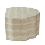 Modern European furniture - Beige Round Wood Nesting Tables (2) - www.oroa.com