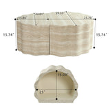 Modern European furniture - Beige Round Wood Nesting Tables (2) - www.oroa.com