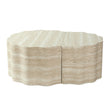 Modern European furniture - Beige Round Wood Nesting Tables (2) - www.oroa.com