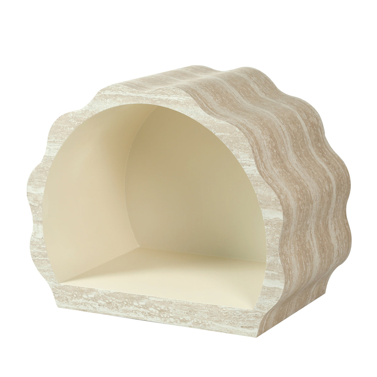 Modern European furniture - Beige Round Wood Nesting Tables (2) - www.oroa.com