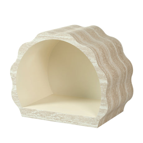 Modern European furniture - Beige Round Wood Nesting Tables (2) - www.oroa.com