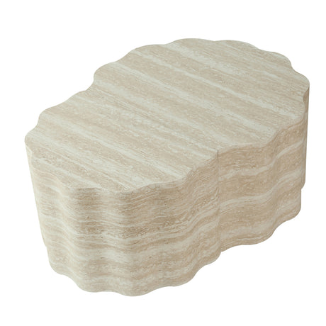 Modern European furniture - Beige Round Wood Nesting Tables (2) - www.oroa.com