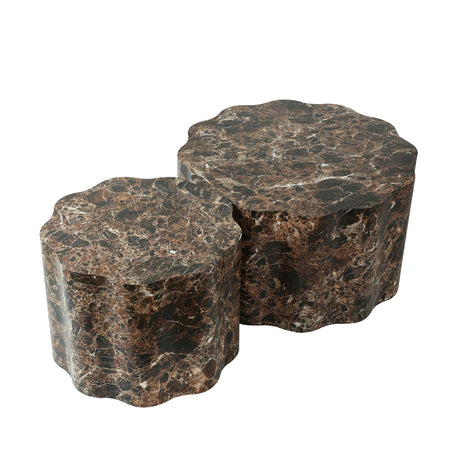 Modern Minimalist Round Coffee Tables (2) | OROA