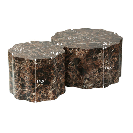 Modern Minimalist Round Coffee Tables (2) | OROA
