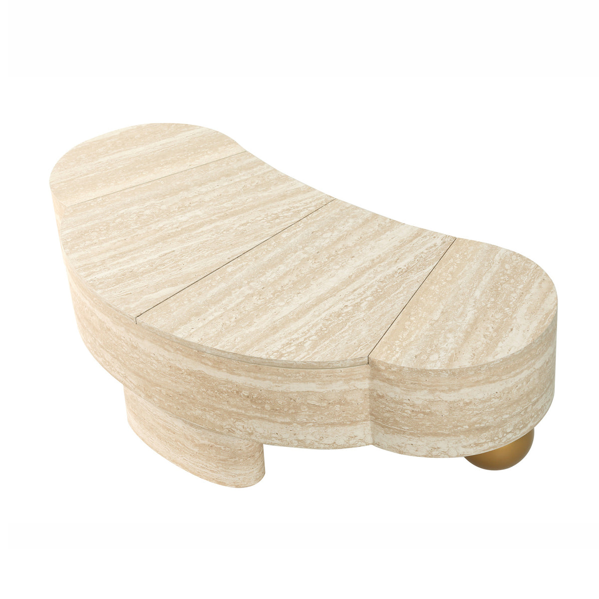 Modern European furniture - Faux Travertine Modern Irregular Coffee Table - www.oroa.com