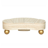 Modern European furniture - Faux Travertine Modern Irregular Coffee Table - www.oroa.com