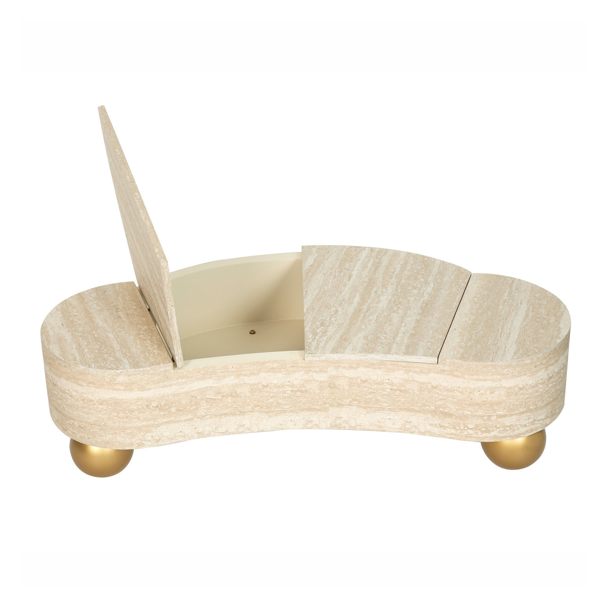 Modern European furniture - Faux Travertine Modern Irregular Coffee Table - www.oroa.com