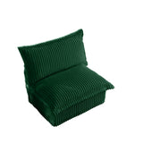 Green Corduroy Armless Chair | OROA