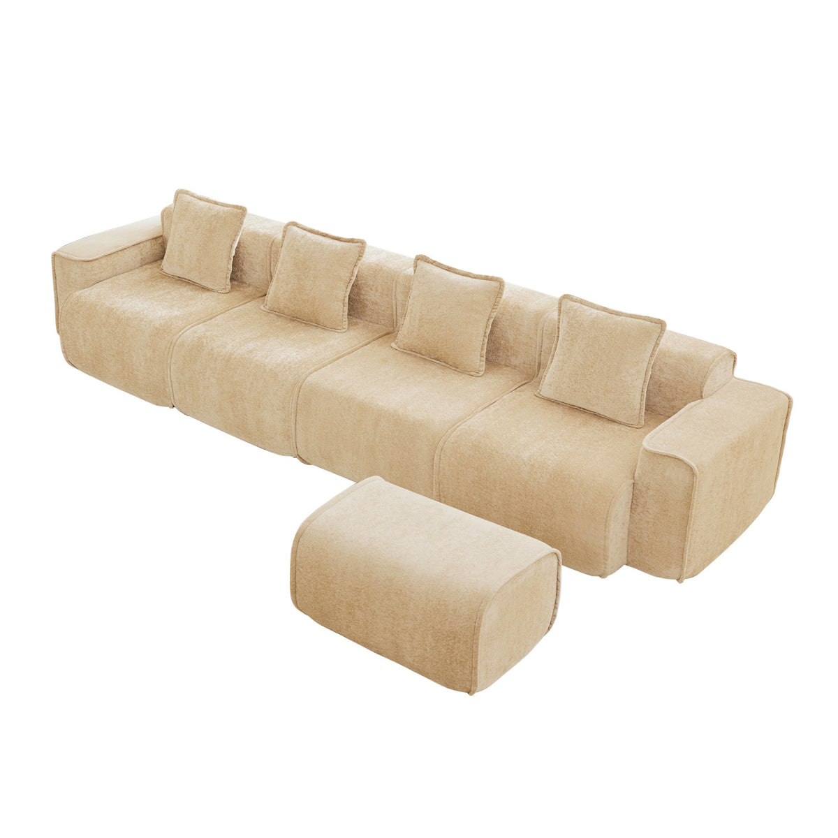 4-Seater Upholstered Sectional Sofa | OROA