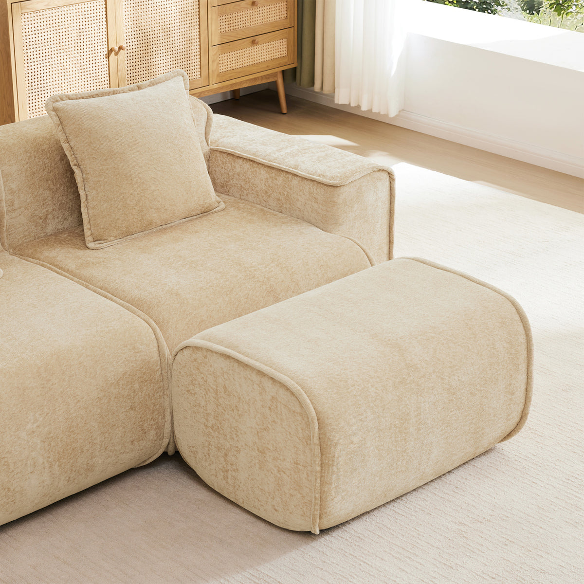 4-Seater Upholstered Sectional Sofa | OROA