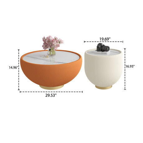 Round Sintered Stone Side Table | OROA