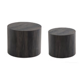 Black Wooden Nesting Coffee Tables (2) | OROA
