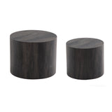 Black Wooden Nesting Coffee Tables (2) | OROA