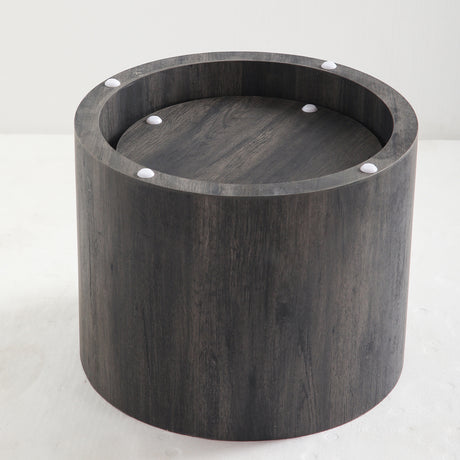 Black Wooden Nesting Coffee Tables (2) | OROA