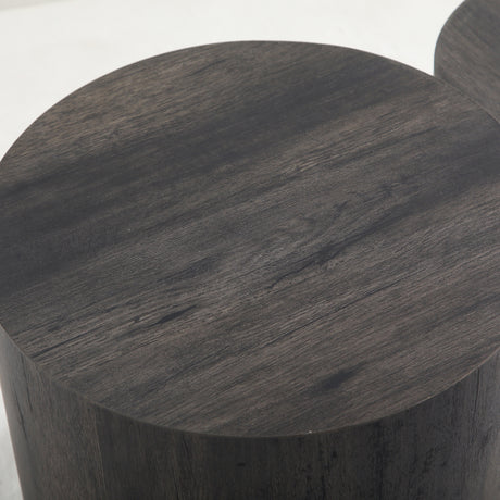 Black Wooden Nesting Coffee Tables (2) | OROA