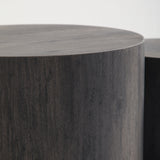Black Wooden Nesting Coffee Tables (2) | OROA