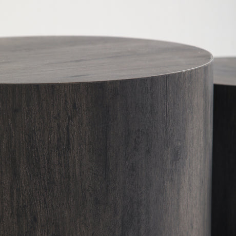 Black Wooden Nesting Coffee Tables (2) | OROA