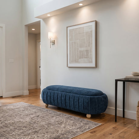 Modern European furniture - Blue Accent Bed Bench - www.oroa.com