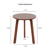 Modern European furniture - 3-Leg Solid Wood End Table - www.oroa.com