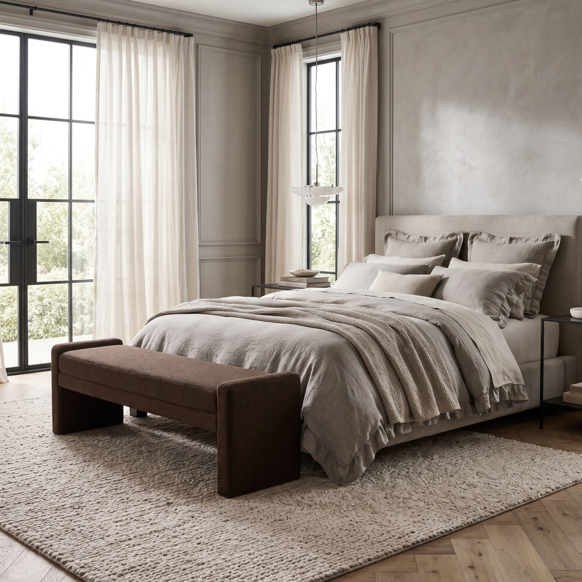 Modern European furniture - Modern Upholstered End of Bed Bench - www.oroa.com