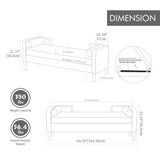 Light Gray Upholstered Corduroy Bench | OROA