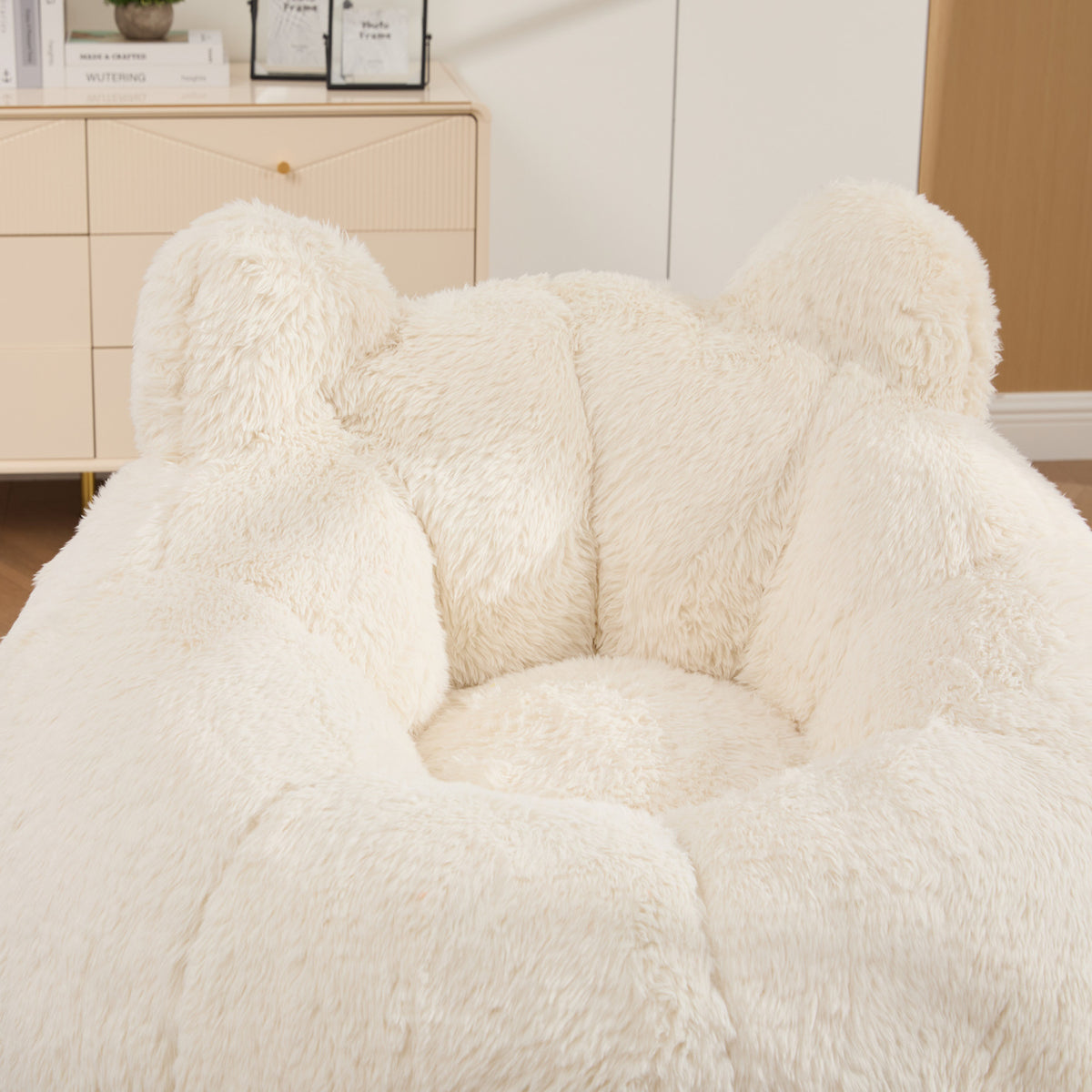 Modern European furniture - Faux Fur Large Bean Bag Accent Chair - www.oroa.com
