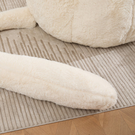Faux Fur Large Bean Bag Accent Chair | OROA