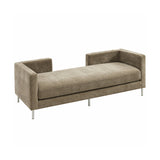 Upholstered Chenille Slipcovered Chaise Lounge by OROA