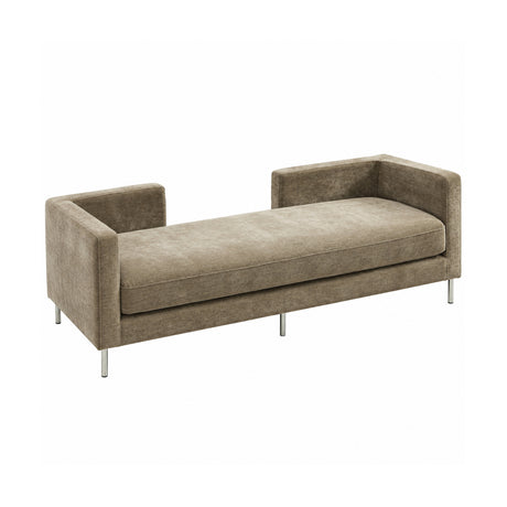 Upholstered Chenille Slipcovered Chaise Lounge by OROA