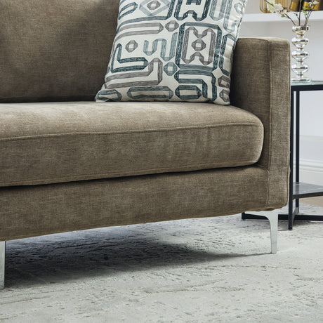 Upholstered Chenille Slipcovered Chaise Lounge by OROA