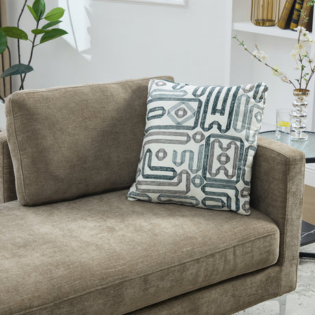 Upholstered Chenille Slipcovered Chaise Lounge by OROA