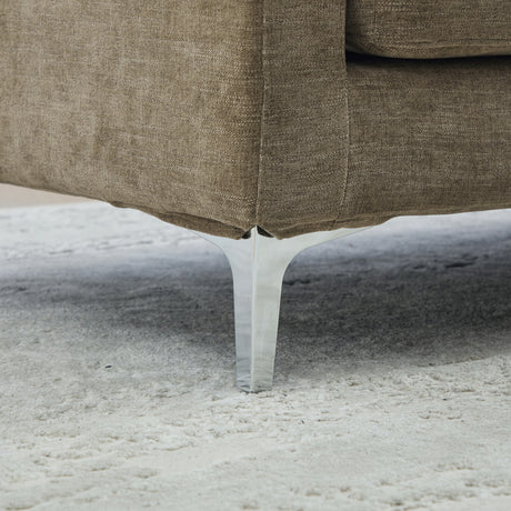 Upholstered Chenille Slipcovered Chaise Lounge by OROA