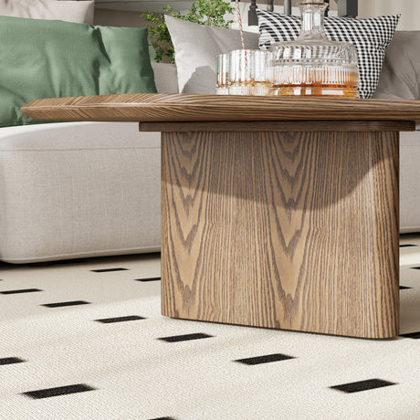 Modern European furniture - Contemporary Rustic Ash Wood Coffee Table - www.oroa.com