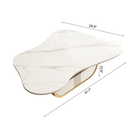 White Gold Butterfly Coffee Table | OROA