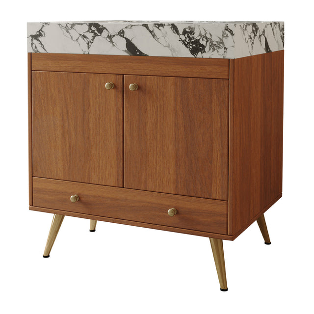 Modern European furniture - Mid-Century Free-standing Bathroom Vanity - www.oroa.com