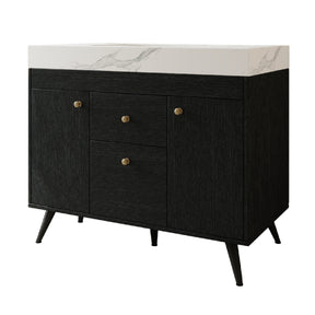 Modern European furniture - 36" Modern Bathroom Vanity with Sintered Stone Top - www.oroa.com