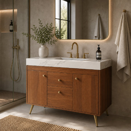 Modern European furniture - Modern Freestanding Bathroom Vanity - www.oroa.com