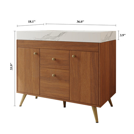 Modern European furniture - Modern Freestanding Bathroom Vanity - www.oroa.com