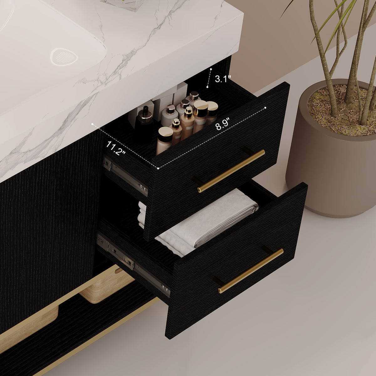 Modern Free-Standing Bathroom Vanity | OROA