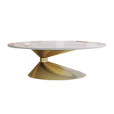 Marble Top Oval Coffee Table | OROA