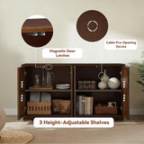 4-Door Ash Veneer Accent Cabinet | OROA