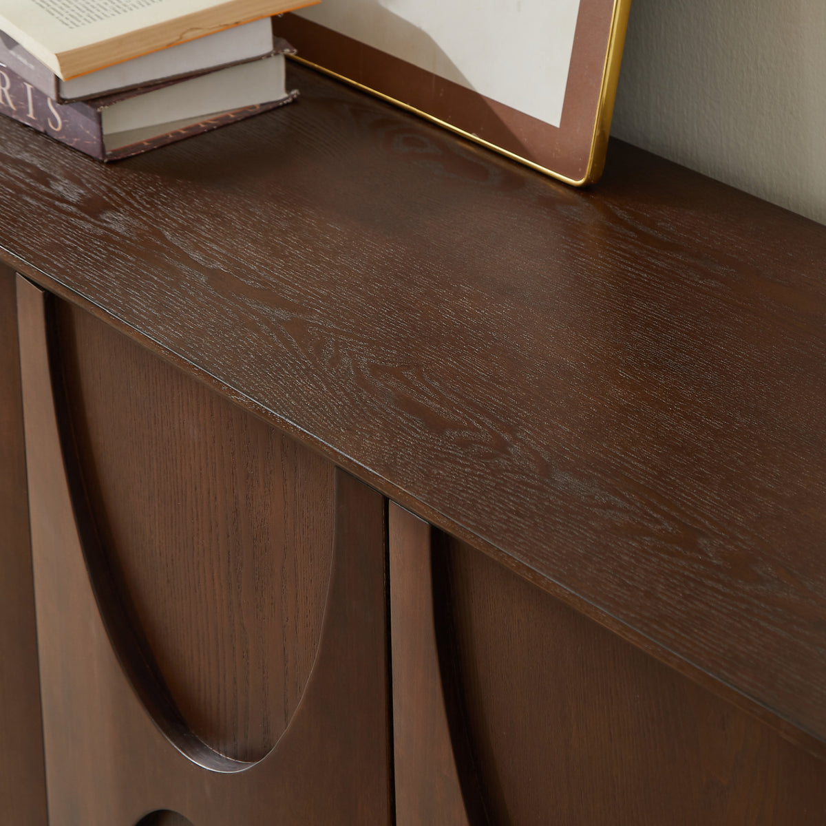 4-Door Ash Veneer Accent Cabinet | OROA