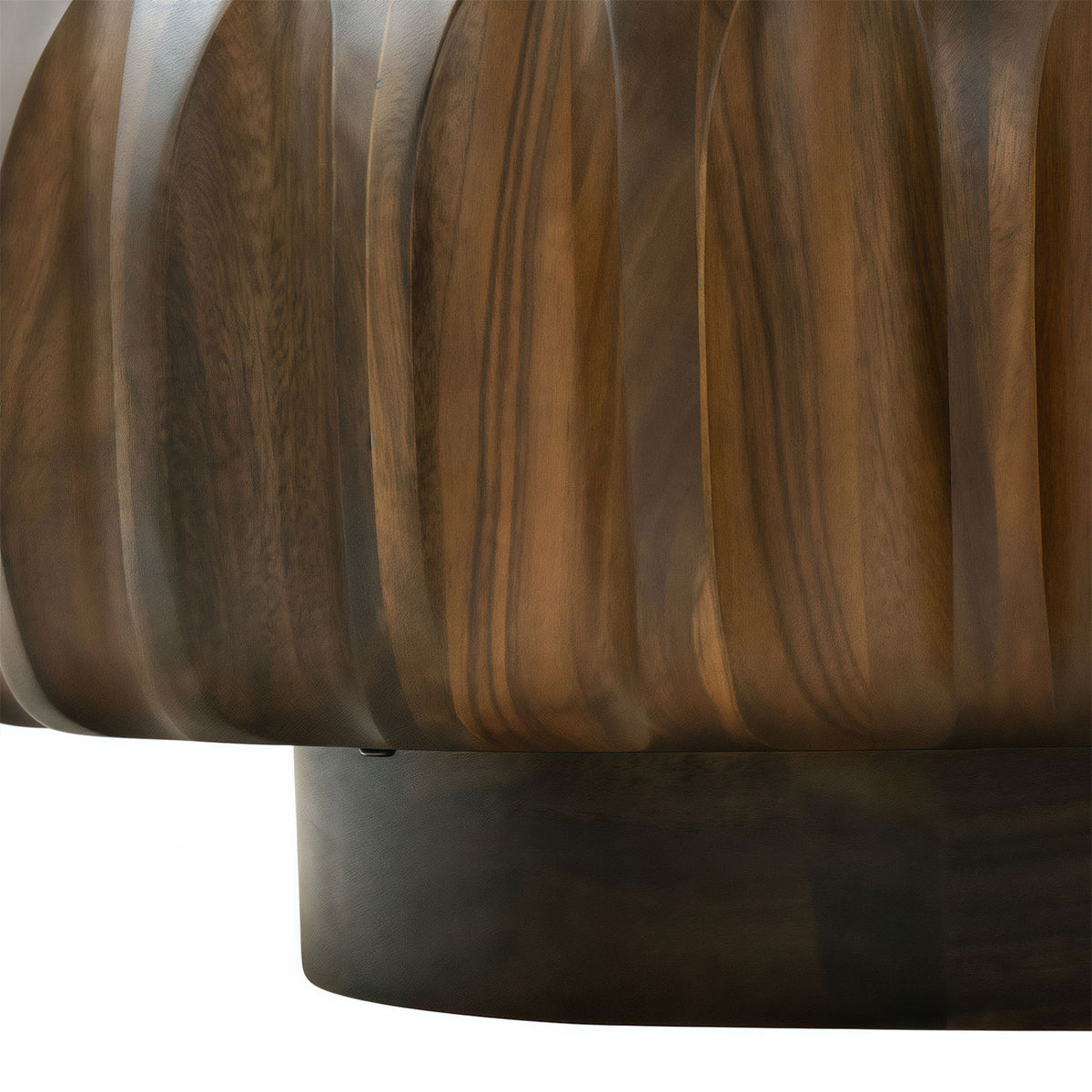 Round Coffee Table with Solid Wood Carved Frame | OROA