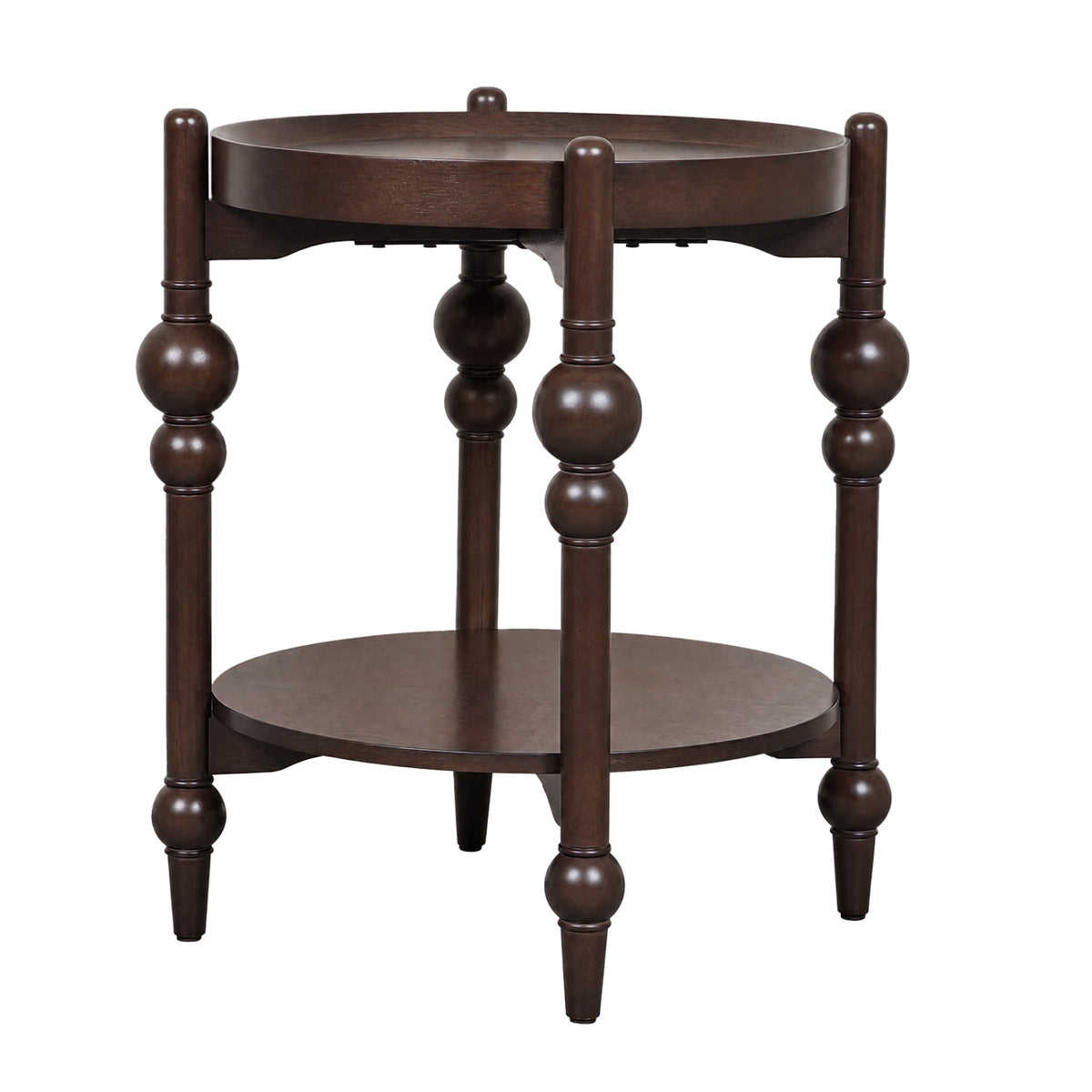 Classic Solid Wood Round Side Table | OROA