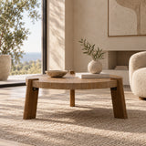 Round Herringbone Coffee Table | Maison Naturelle
